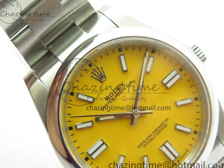 MiroTime 0424 Original Oyster Perpetual 41mm 124300 ROF 1:1 Best Edition 904L Steel Yellow Dial on SS Bracelet A 2667